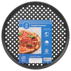 Grand Gourmet Perforated Pizza Crisper, Dark Grey, 14"