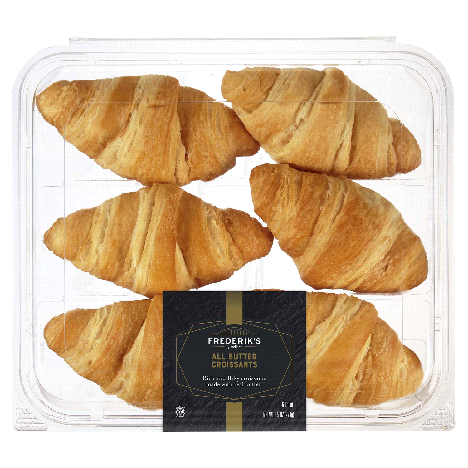 slide 1 of 2, FREDERIKS BY MEIJER Frederik's by Meijer All Butter Croissants, 6 Count, 9.5 oz
