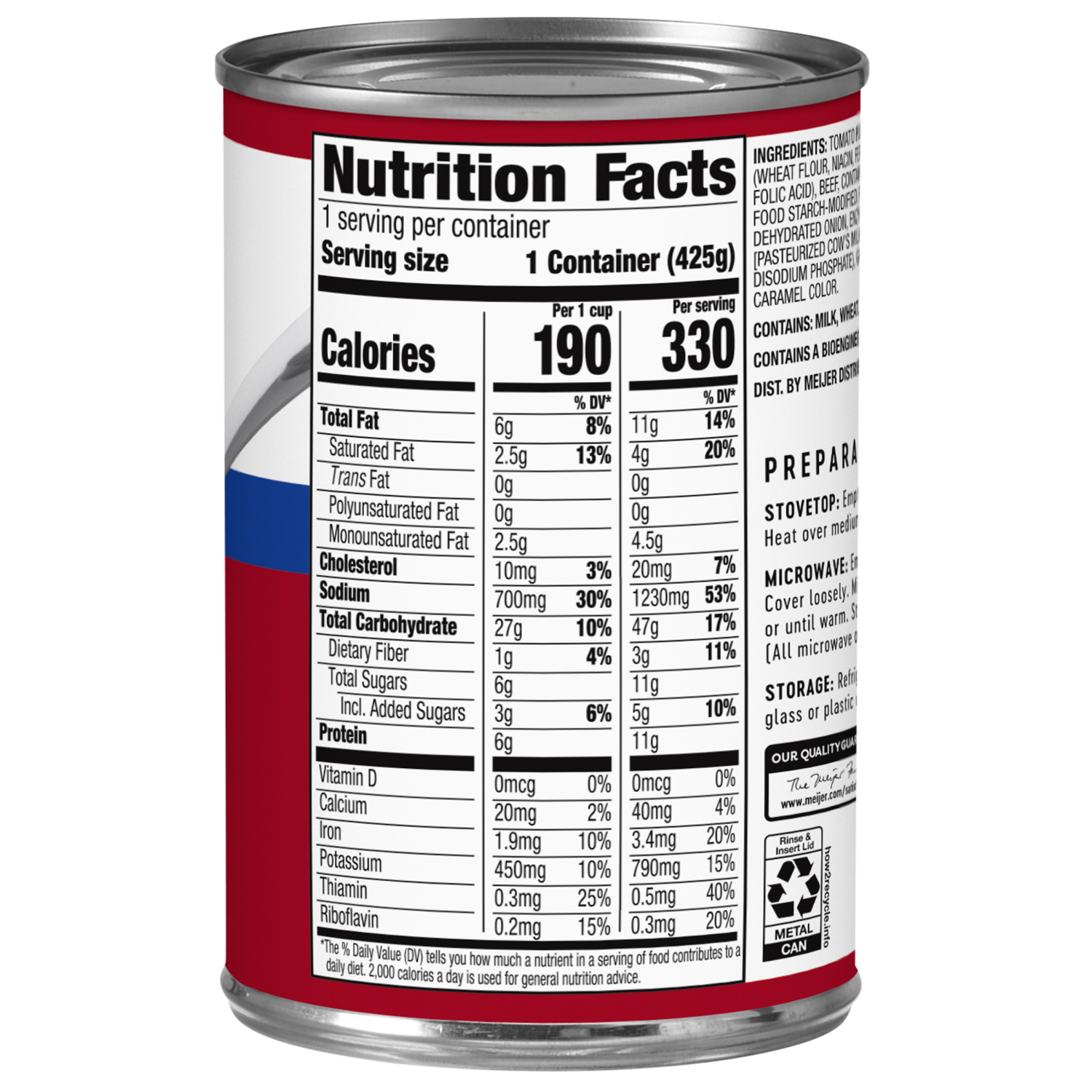 slide 2 of 3, Meijer Macaroni and Beef, 15 oz