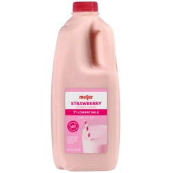 Meijer 1% Low Fat Strawberry Milk