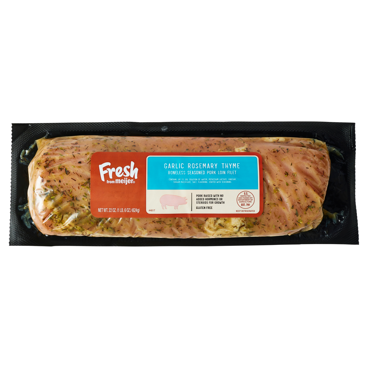 slide 1 of 2, Fresh from Meijer Garlic Rosemary Pork Loin Filet, 22 oz