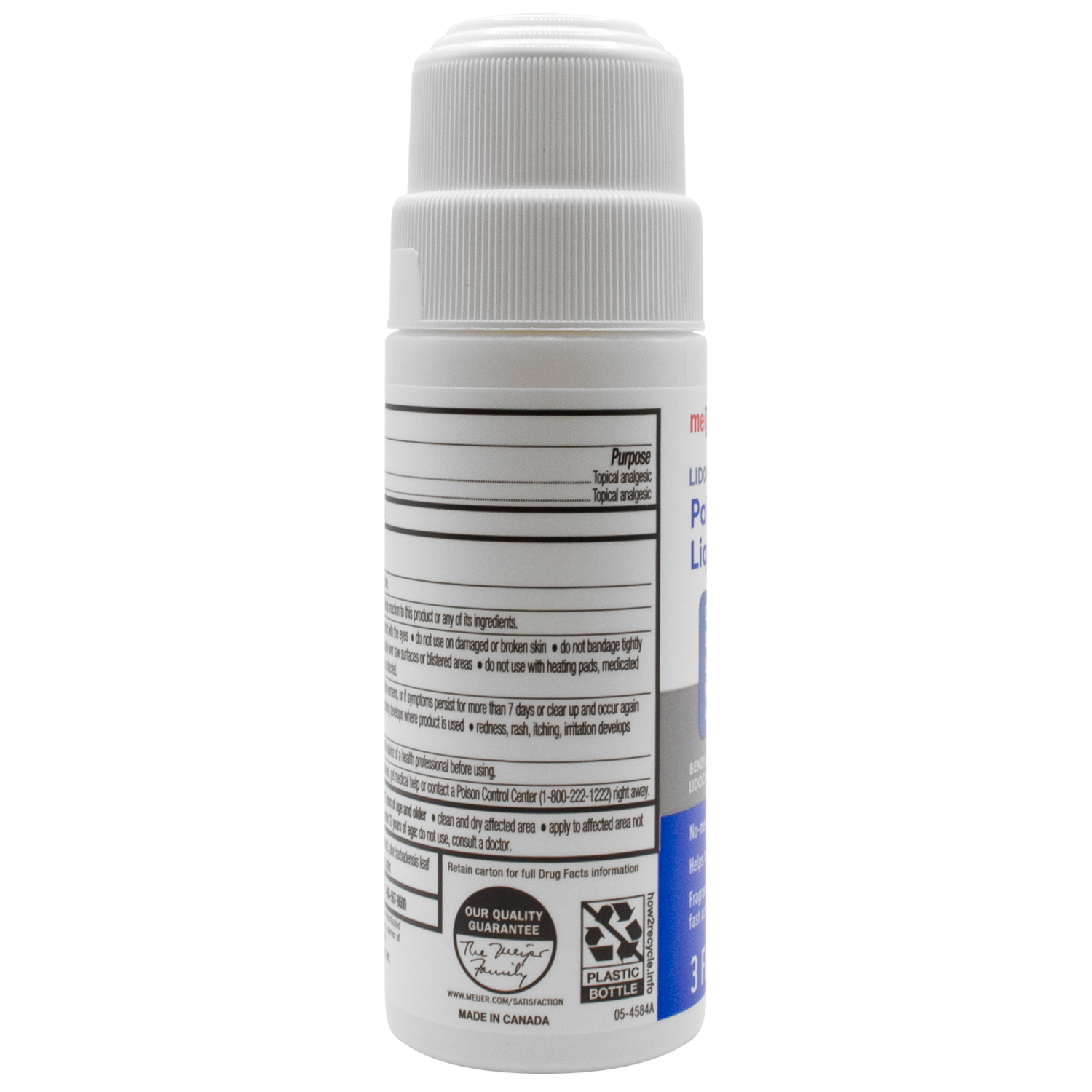 slide 2 of 7, MEIJER LIDOCAINE PLUS PAIN RELIEVING LIQUID, 3 oz