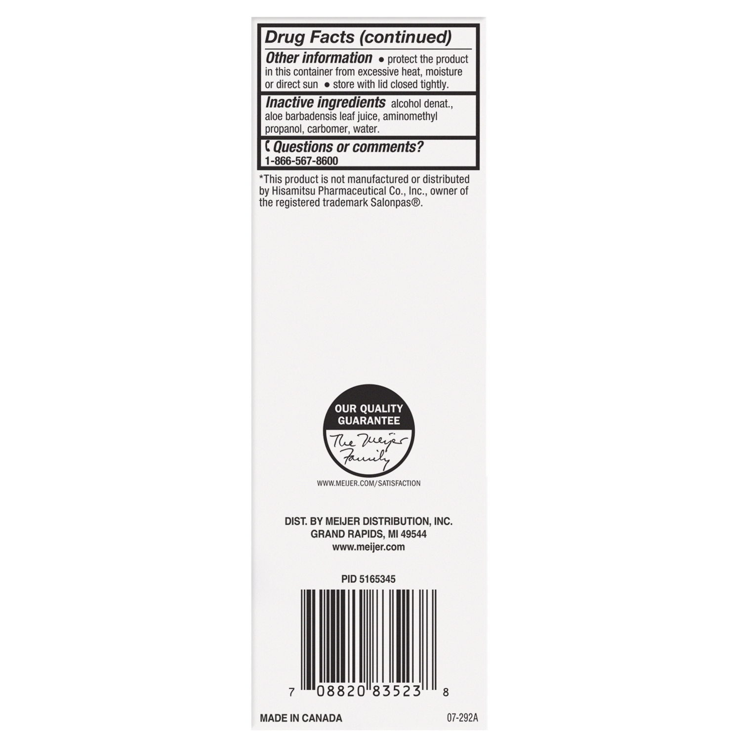 slide 6 of 7, MEIJER LIDOCAINE PLUS PAIN RELIEVING LIQUID, 3 oz