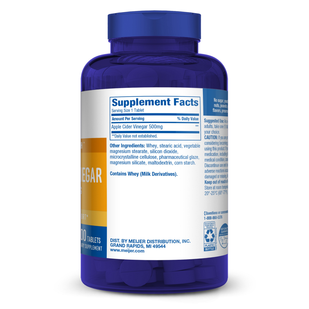 slide 2 of 2, Meijer BB Apple Cdr Vinegar Tab Value, 200 ct