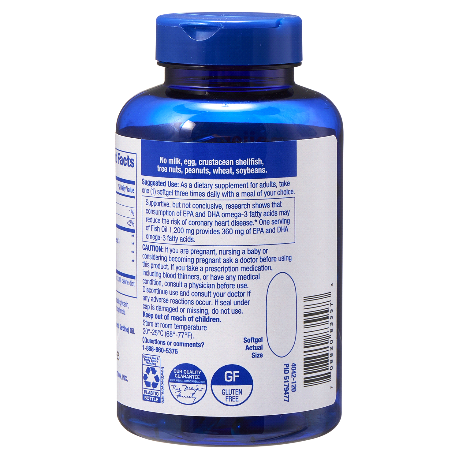 slide 2 of 3, MEIJER WELLNESS Meijer Bb Fish Oil Sfgl, 120 ct; 1200 mg