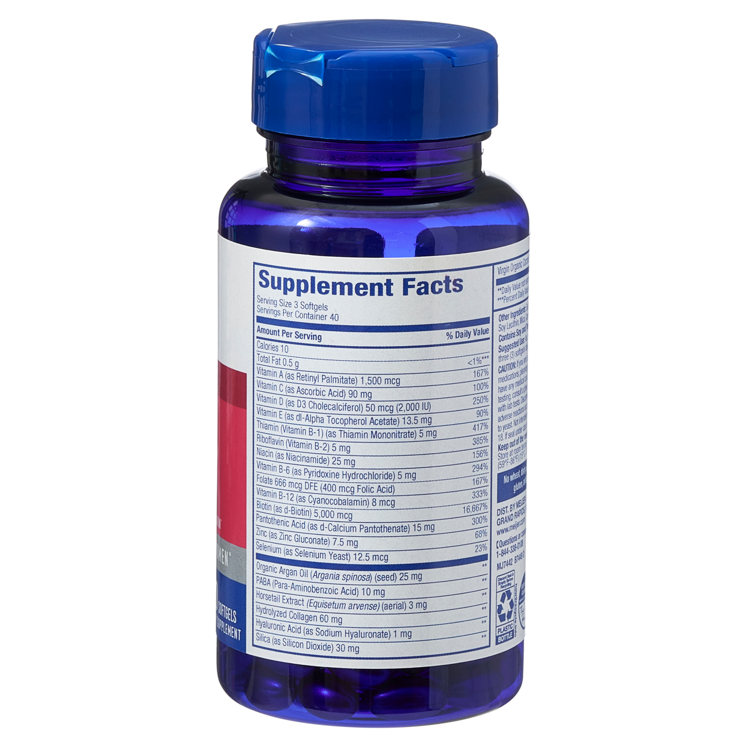 slide 3 of 3, Meijer Hair, Skin, Nails, 120 ct