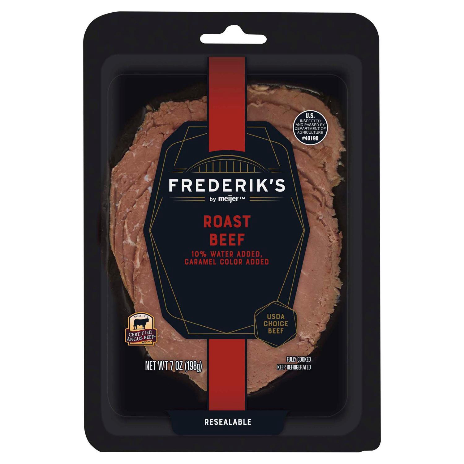 slide 1 of 2, FREDERIKS BY MEIJER Frederik's By Meijer Certified Angus Roast Beef, 7 Oz, 7 oz