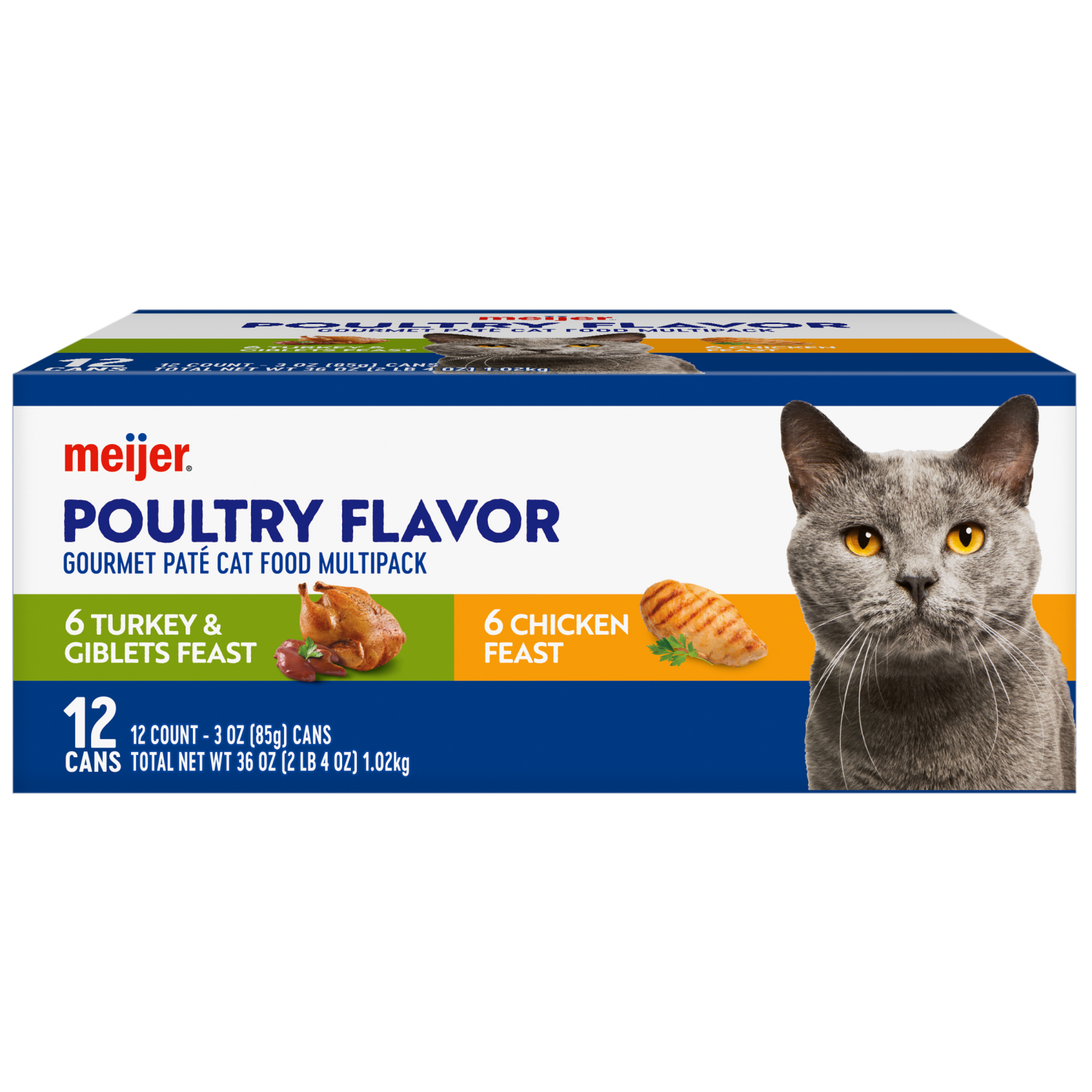 slide 7 of 8, Meijer Wet Cat Turkey Giblets and Chicken Variety Pack 3 Oz. 12 Count, 12 ct; 3 oz