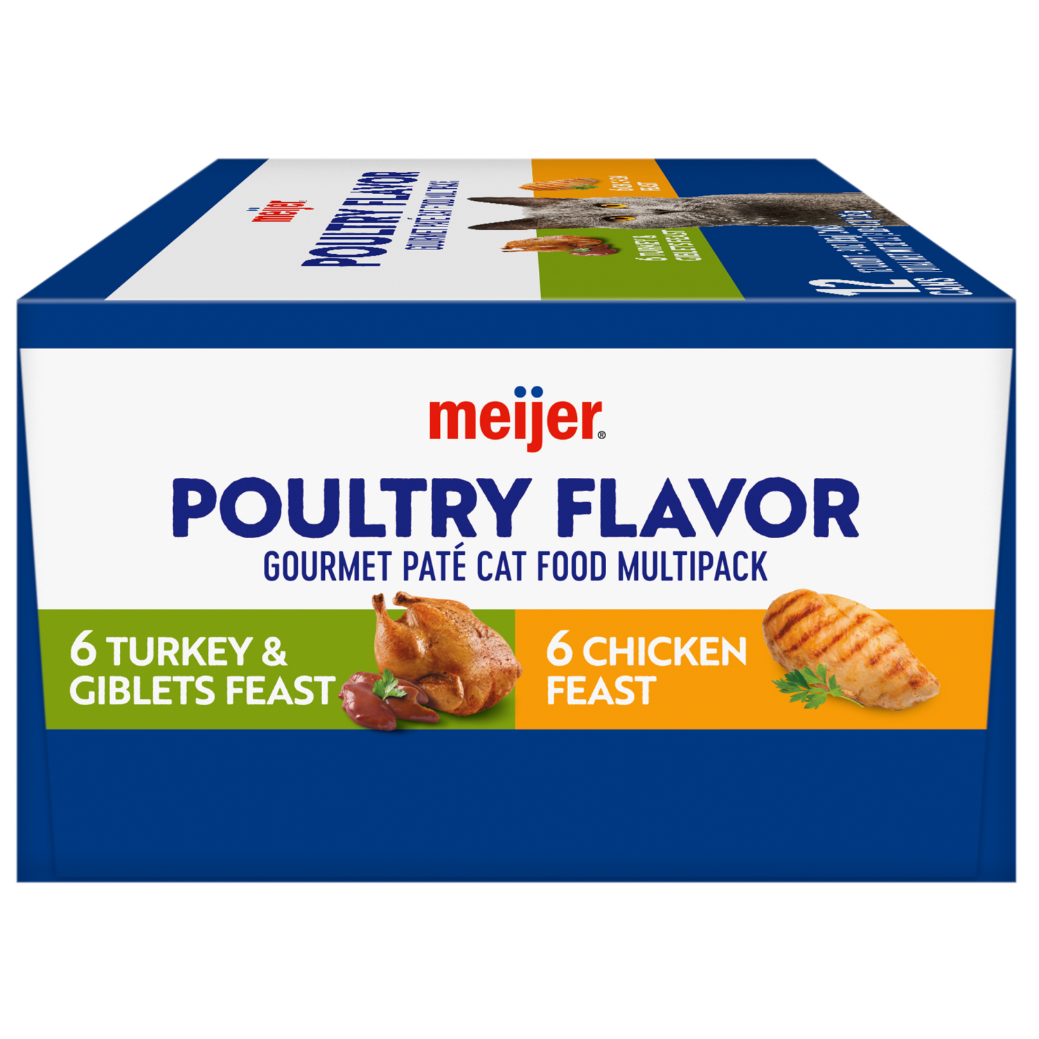slide 3 of 8, Meijer Wet Cat Turkey Giblets and Chicken Variety Pack 3 Oz. 12 Count, 12 ct; 3 oz