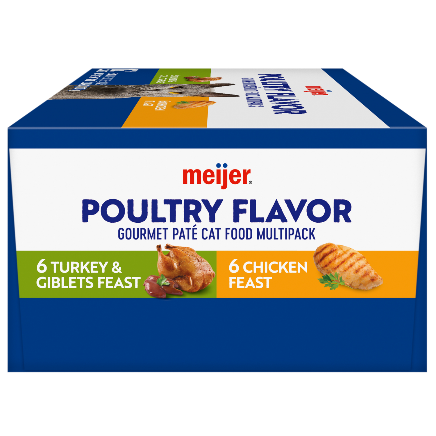 slide 4 of 8, Meijer Wet Cat Turkey Giblets and Chicken Variety Pack 3 Oz. 12 Count, 12 ct; 3 oz