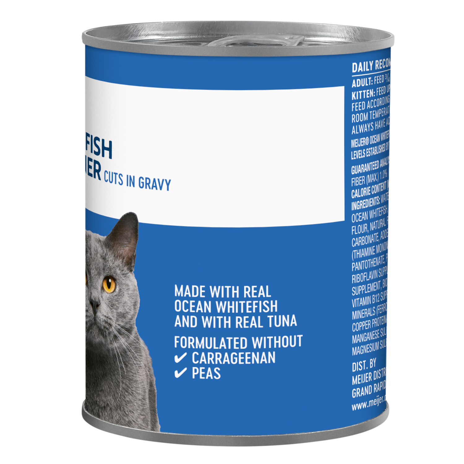 slide 2 of 2, Meijer Wet Cat Ocean Whitefish and Tuna Cuts in Gravy 13.2 Oz., 13.2 oz