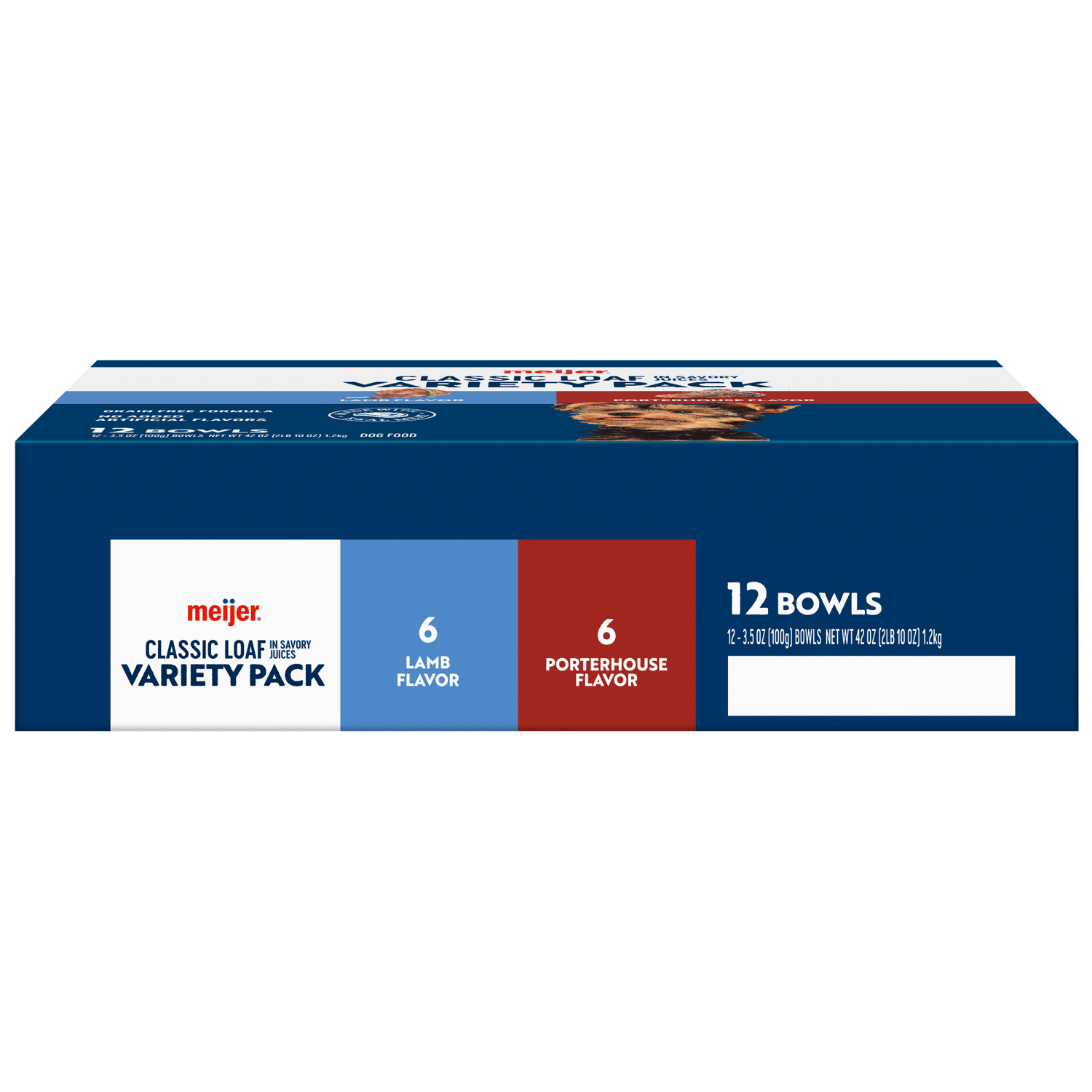 slide 3 of 8, Meijer Lamb and Porterhouse Wet Dog Food Cups Variety Pack 3.5 oz./12 ct., 12 ct; 3.5 oz