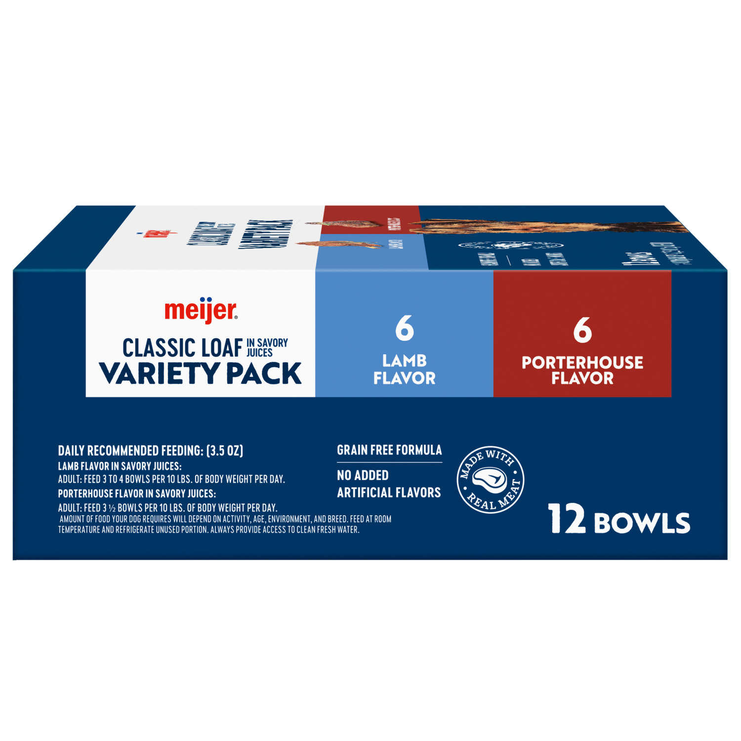 slide 4 of 8, Meijer Lamb and Porterhouse Wet Dog Food Cups Variety Pack 3.5 oz./12 ct., 12 ct; 3.5 oz