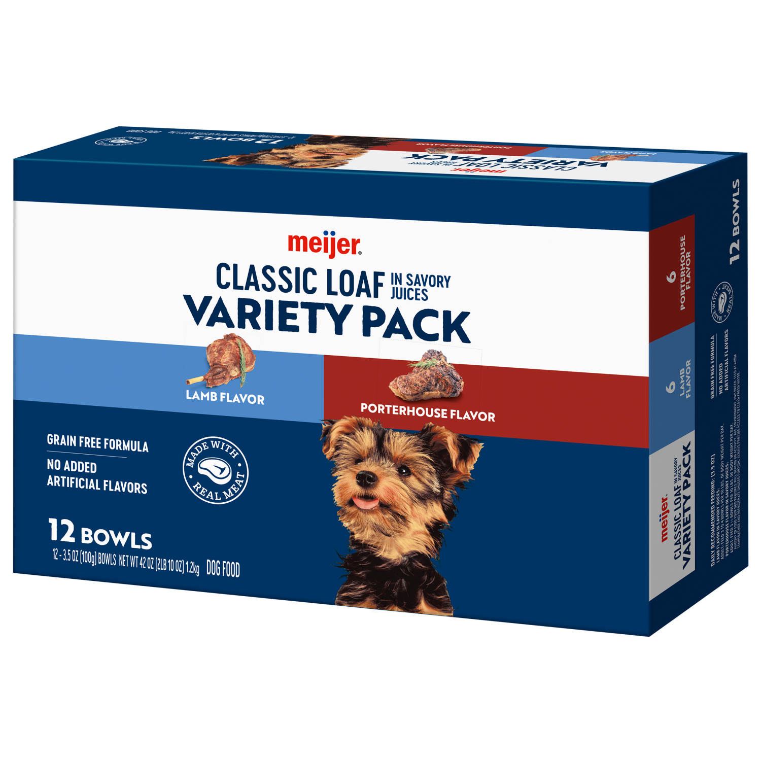 slide 7 of 8, Meijer Lamb and Porterhouse Wet Dog Food Cups Variety Pack 3.5 oz./12 ct., 12 ct; 3.5 oz