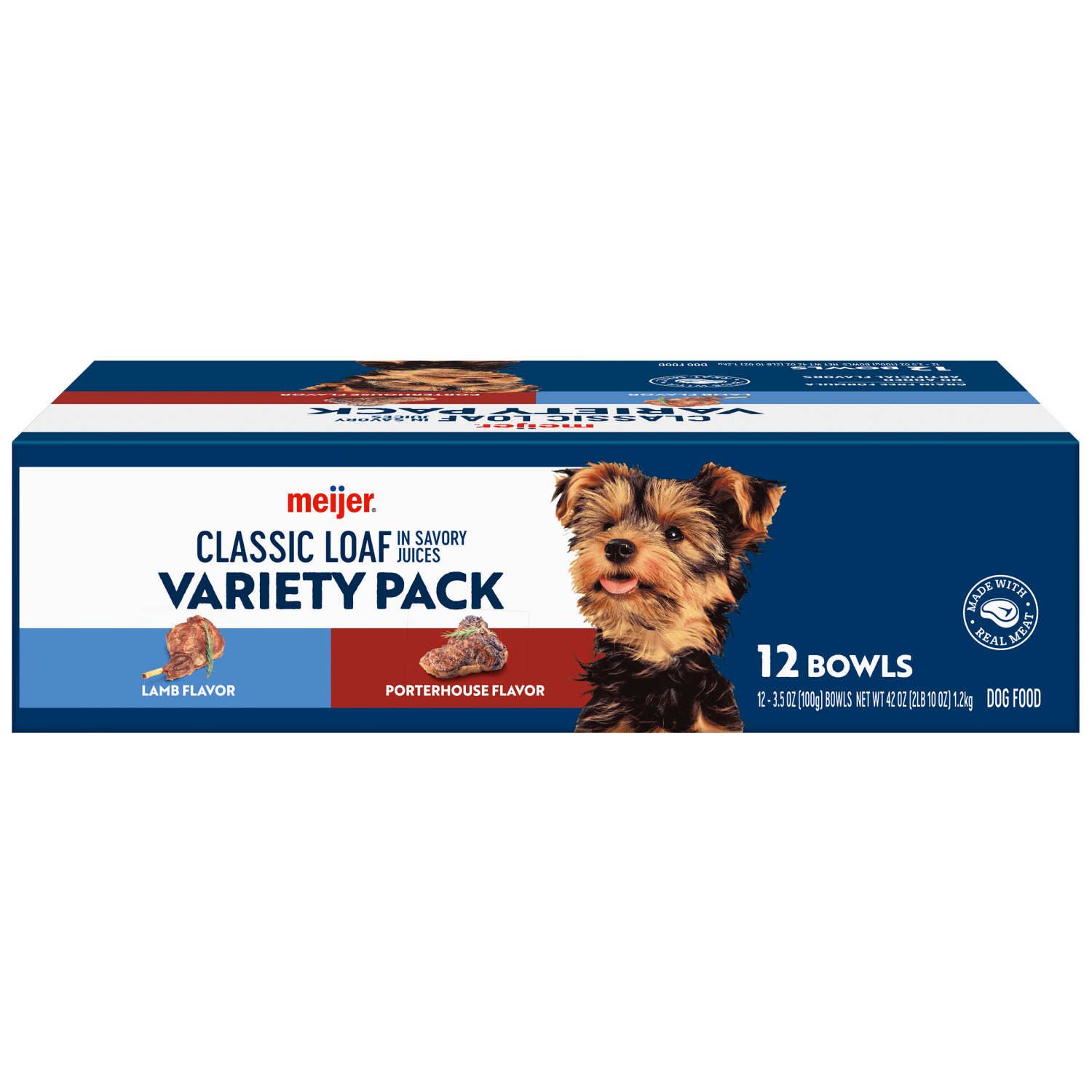 slide 8 of 8, Meijer Lamb and Porterhouse Wet Dog Food Cups Variety Pack 3.5 oz./12 ct., 12 ct; 3.5 oz