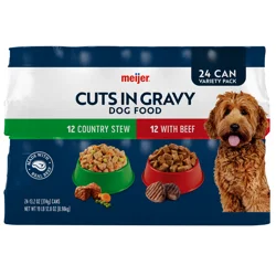 Meijer Beef And Country Stew Wet Dog Food Variety Pack 24 Ct/13.2 Oz