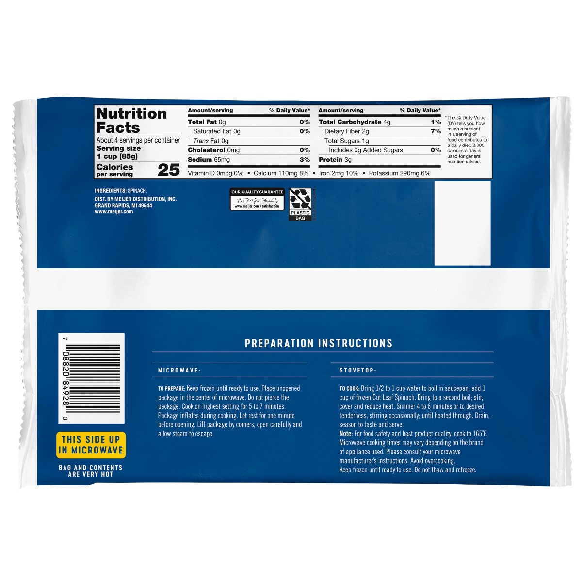 slide 2 of 2, Meijer Cut Leaf Spinach, 12 oz