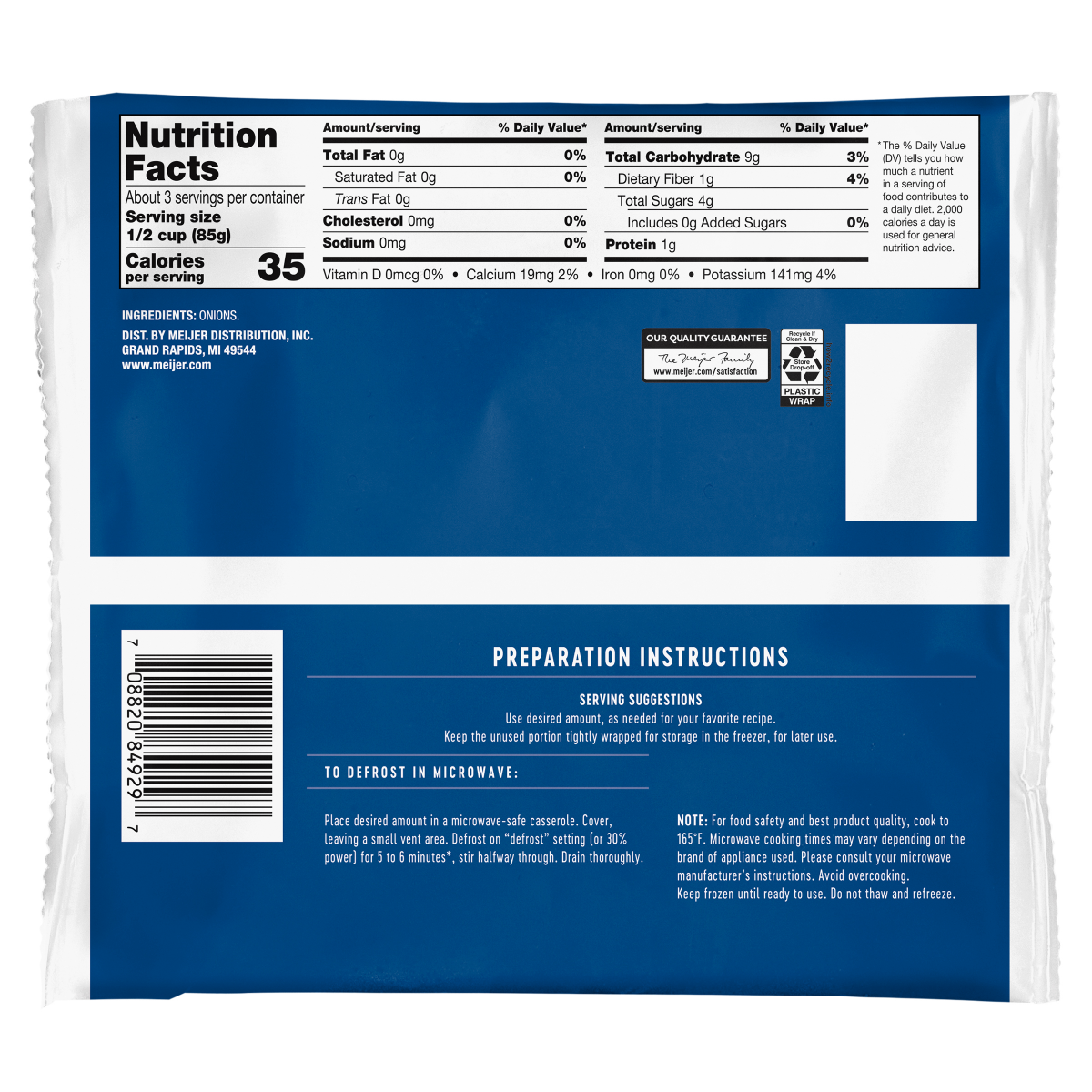 slide 2 of 2, Meijer Diced Onions, 10 oz