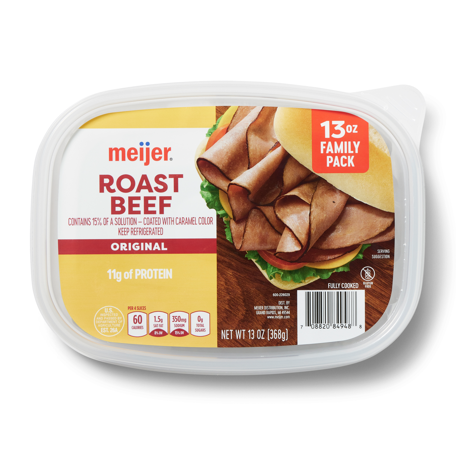 slide 1 of 4, Meijer Roast Beef Lunch meat, 13 oz, 13 oz