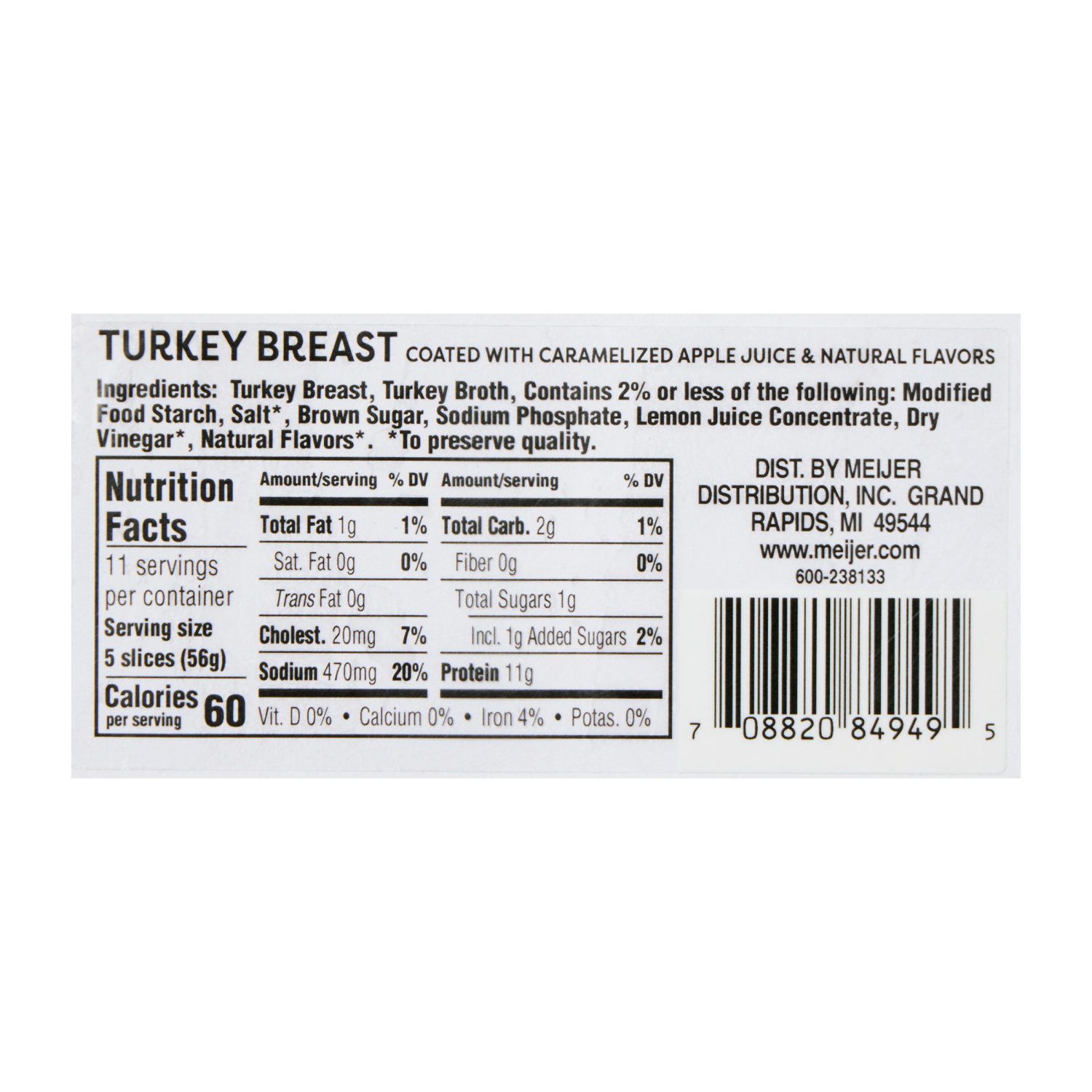 slide 3 of 3, Meijer Oven Roasted Turkey Lunchmeat, 22 oz