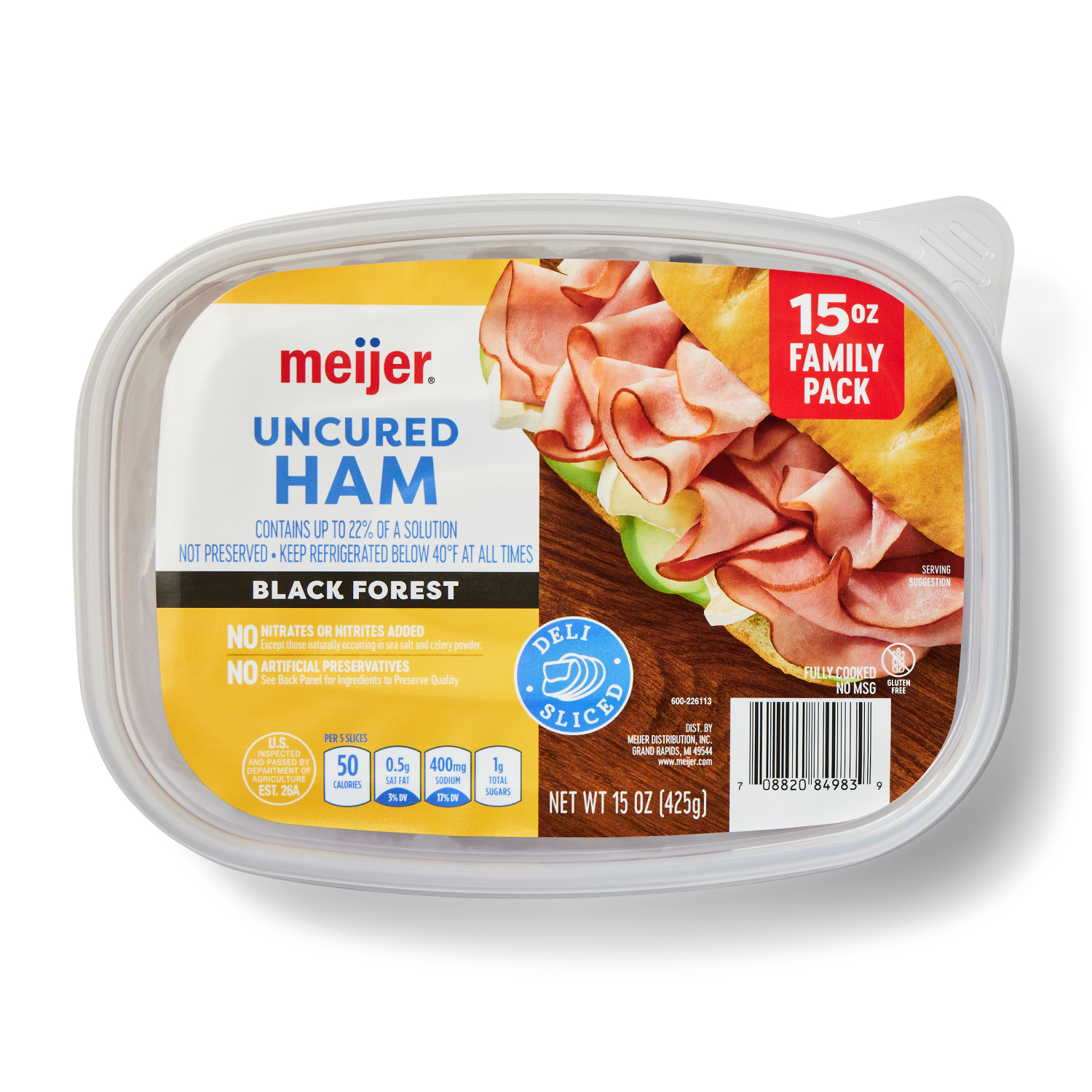 slide 1 of 3, Meijer Lunchmeat Ham Black Forest Fp 15, 15 oz