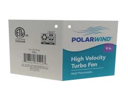Polar Wind High Velocity Turbo Fan, Black, 9 In