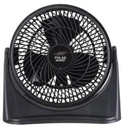 Polar Wind High Velocity Turbo Fan, Black, 9 In