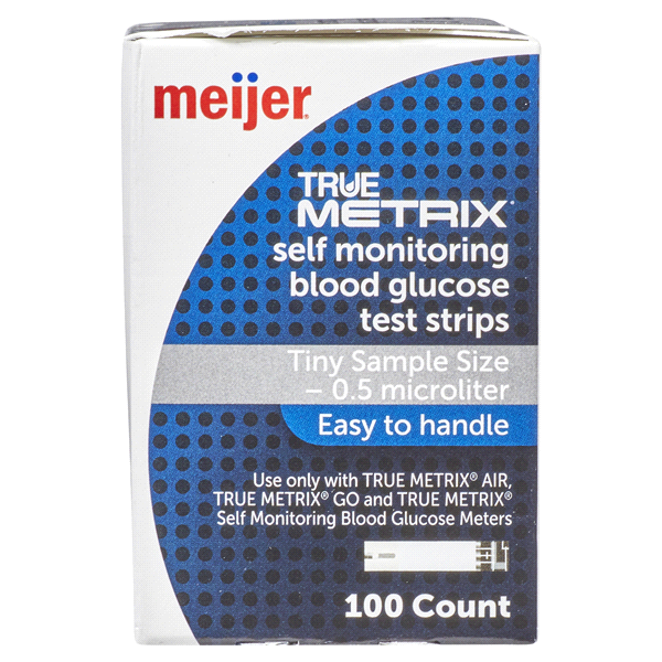 slide 11 of 29, Meijer True Metrix Self Monitoring Blood Glucose Test Strips, 100 ct
