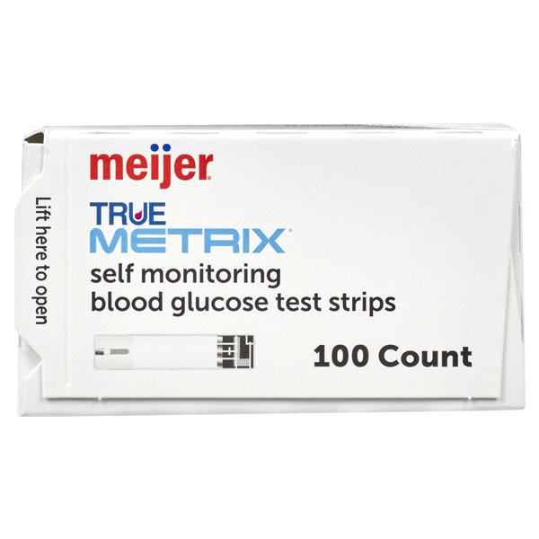 slide 14 of 29, Meijer True Metrix Self Monitoring Blood Glucose Test Strips, 100 ct