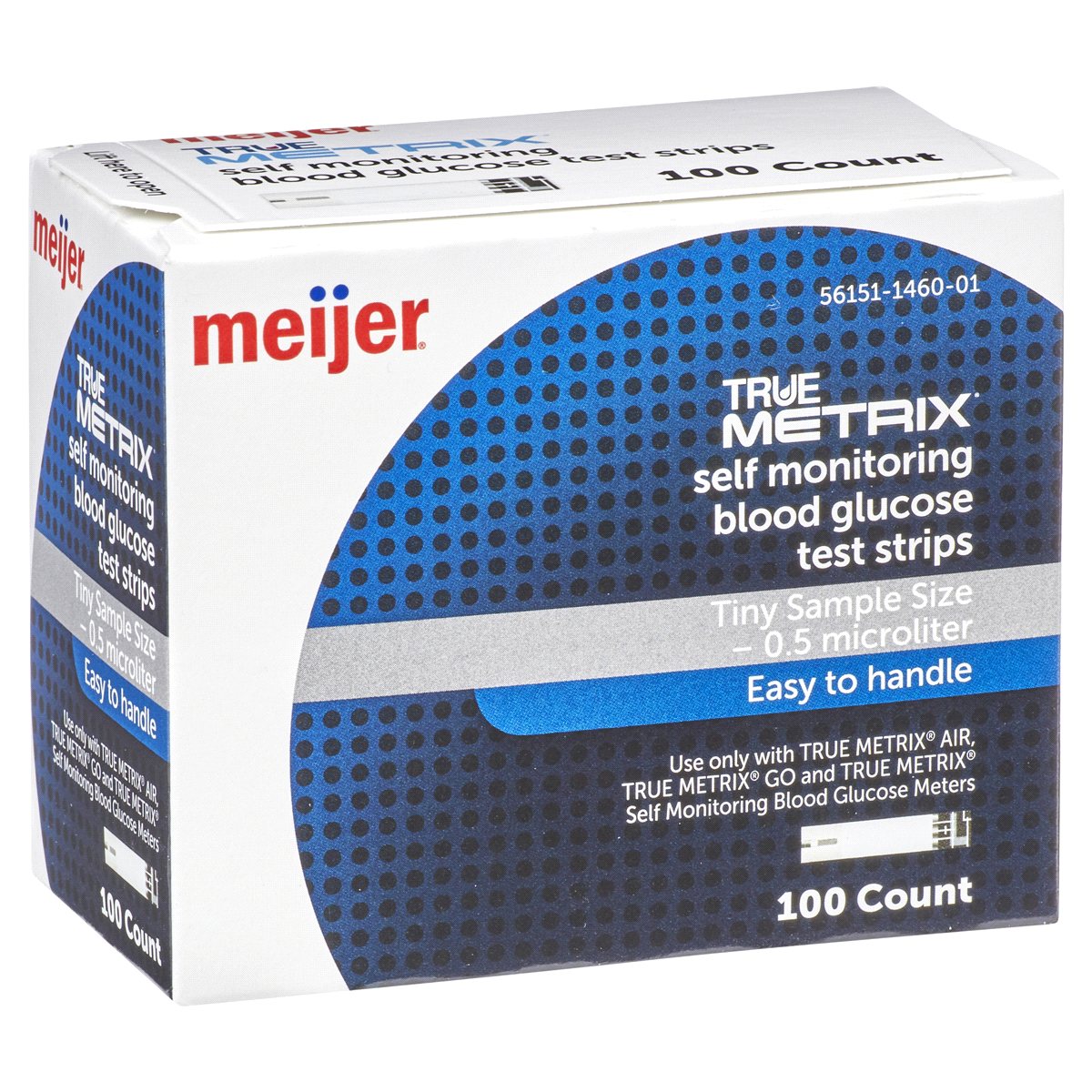 slide 5 of 29, Meijer True Metrix Self Monitoring Blood Glucose Test Strips, 100 ct