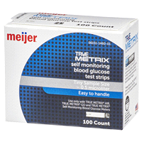 slide 6 of 29, Meijer True Metrix Self Monitoring Blood Glucose Test Strips, 100 ct