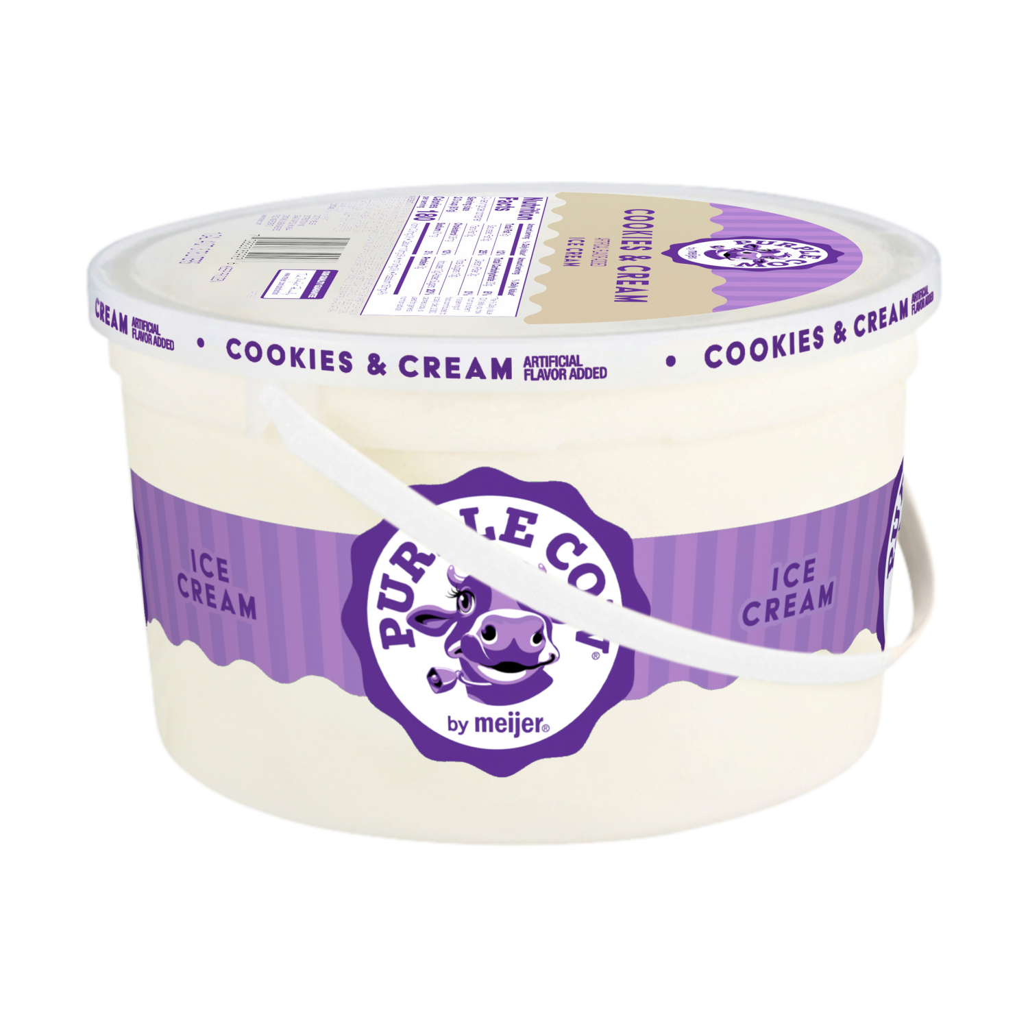 slide 4 of 5, Purple Cow Cookies & Cream Ice Cream, 1 Gallon, 1 gal