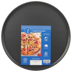 Grand Gourmet Solid Pizza Pan, Dark Grey, 16"