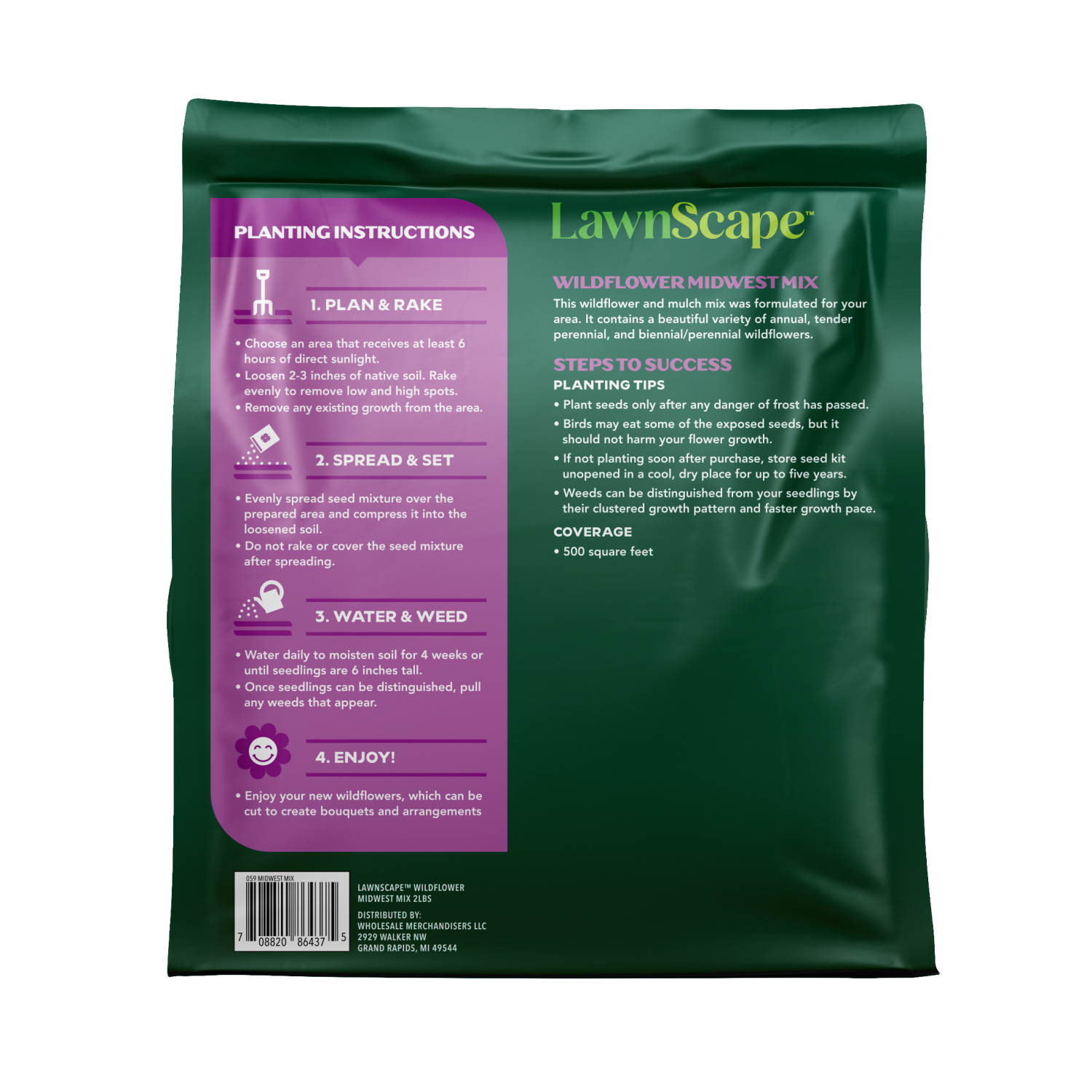 slide 2 of 4, Lawnscape Midwest Wildflower Mix, 1 ct