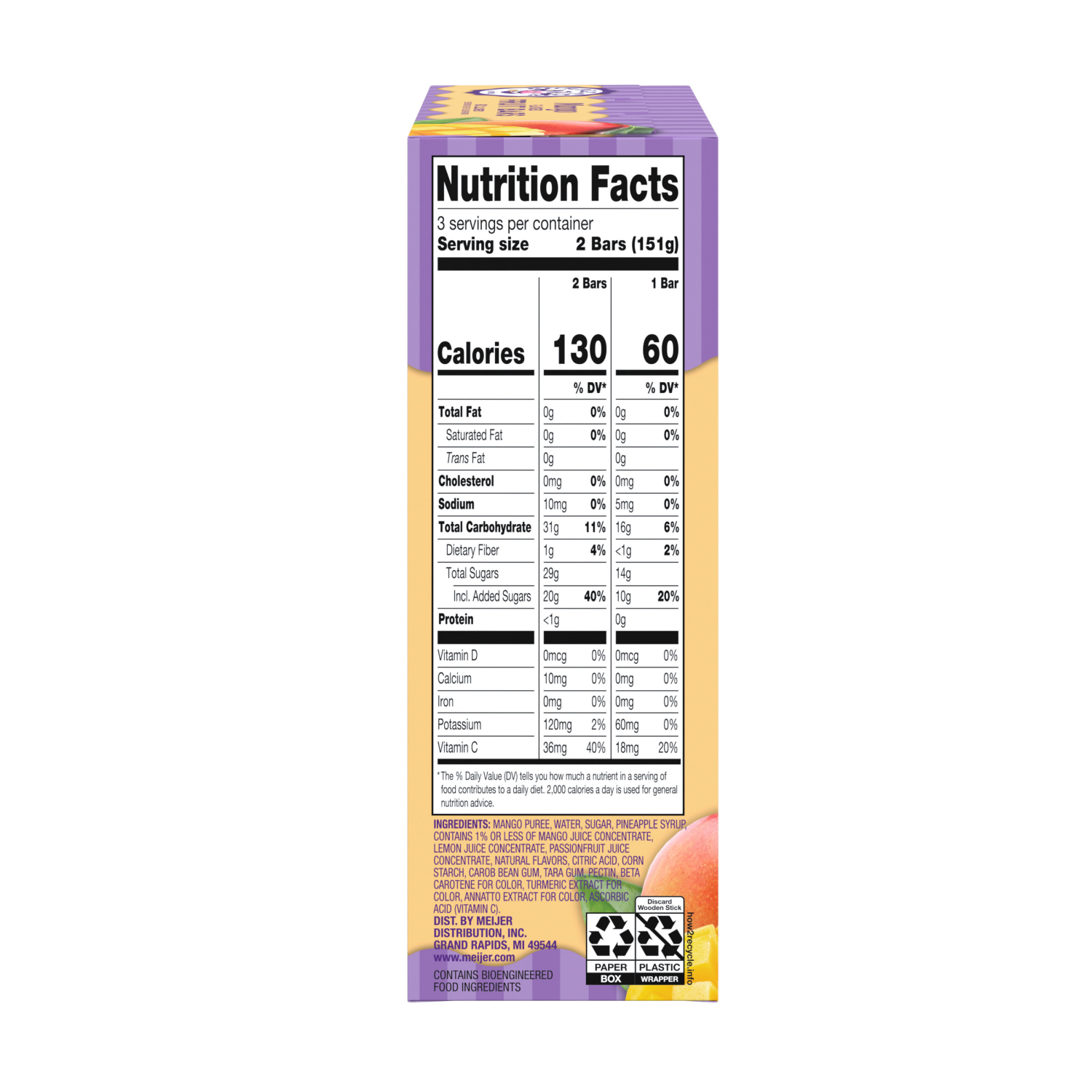 slide 5 of 6, Purple Cow Mango Fruit Bars, 6 ct