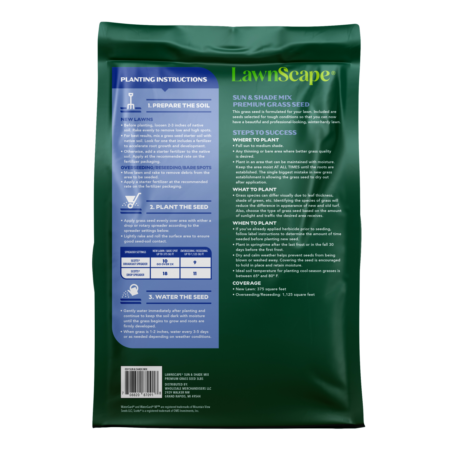 slide 2 of 4, LawnScape Premium Grass Seed Sun & Shade - 3 lb., 3 lb