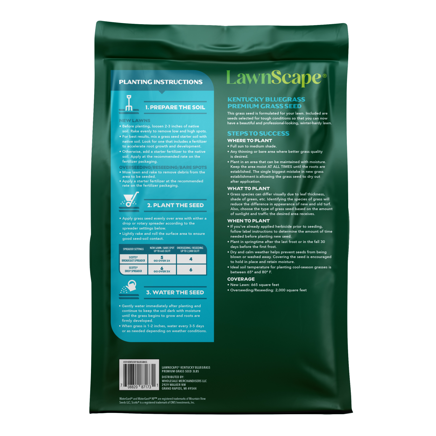 slide 2 of 4, Lawnscape Premium Grass Seed Kentucky Bluegrass - 3 Lb., 3 lb