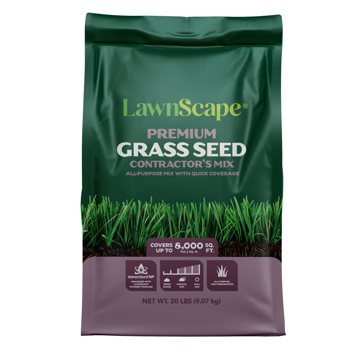 slide 1 of 3, Lawnscape Premium Grass Seed Contractor's Mix , 20 Lbs, 20 lb