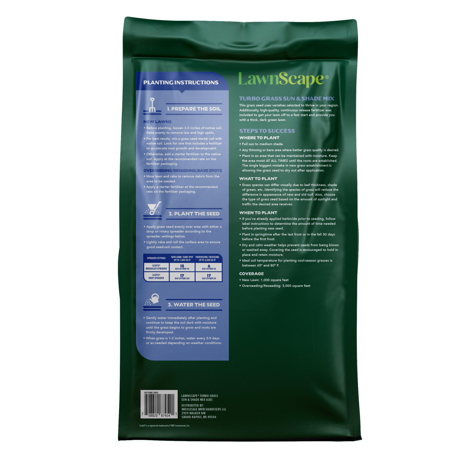 slide 2 of 3, Lawnscape Turbo Grass, 1 ct