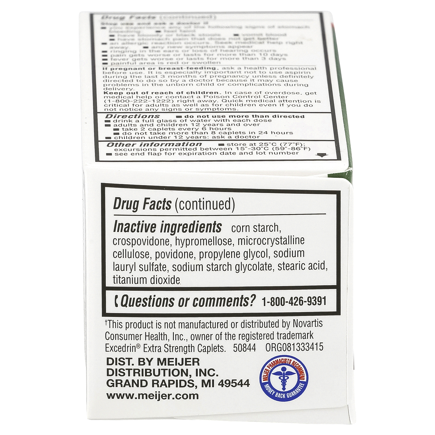 slide 3 of 4, Meijer Headache Relief Ex Str Cap 50 ct, 50 ct