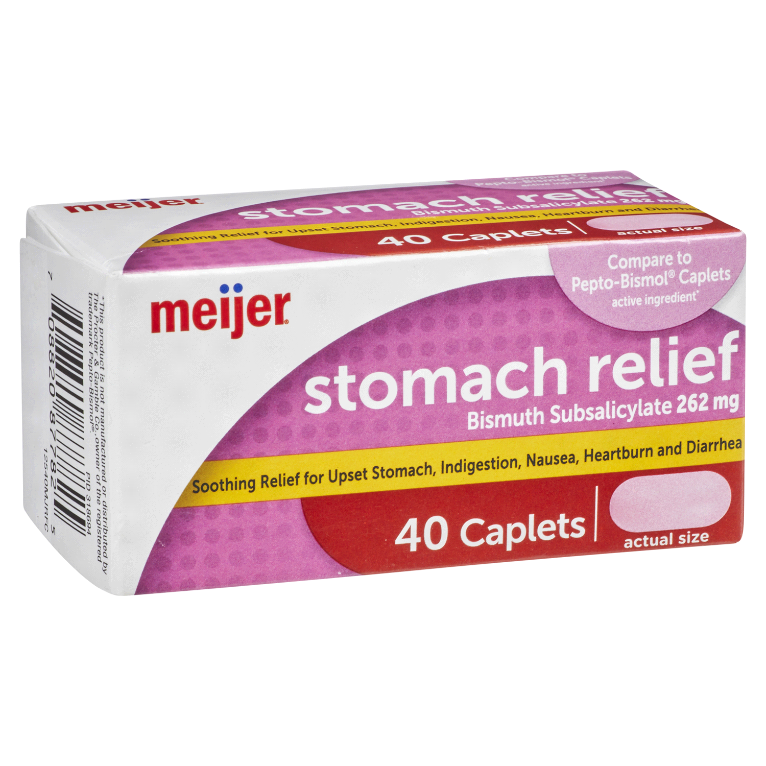 slide 4 of 5, Stomach Relief Caplets, 40 ct