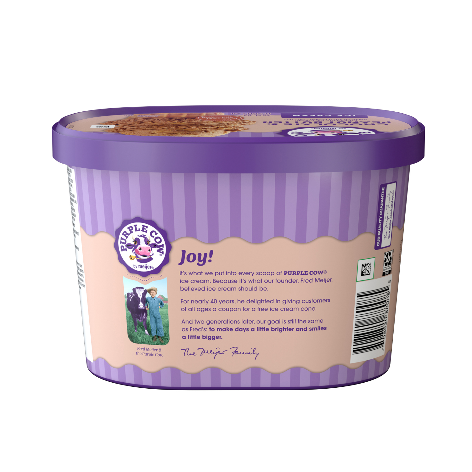 slide 3 of 5, Purple Cow Chocolate & Peanut Butter Ice Cream, 1.5 qt