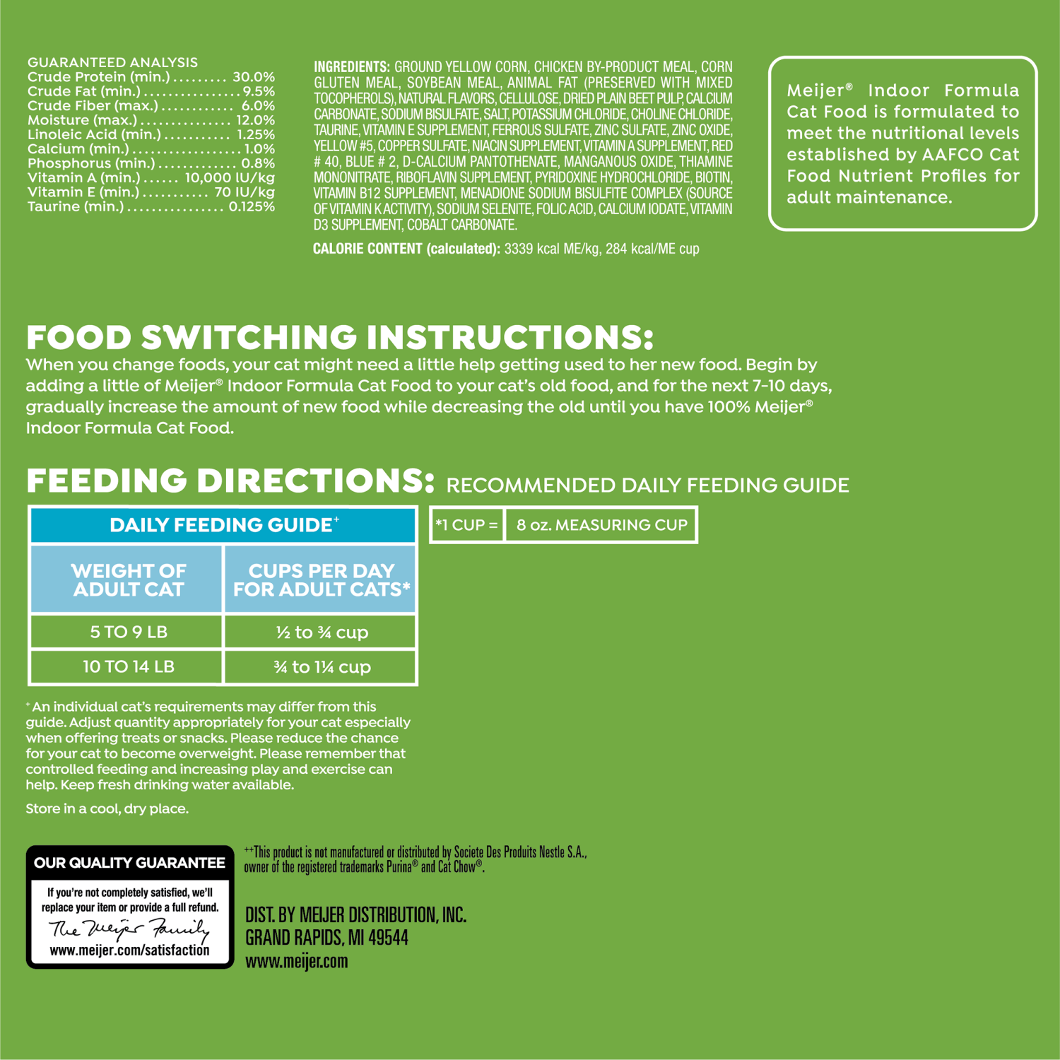slide 2 of 2, Meijer Main Choice Indoor Formula Dry Cat Food, 3.15 lb
