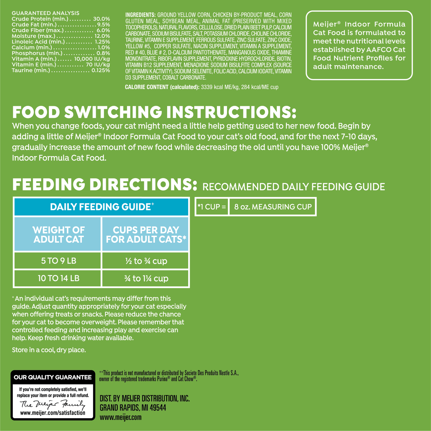slide 2 of 2, Meijer Main Choice Indoor Formula Dry Cat Food, 6.3 lb