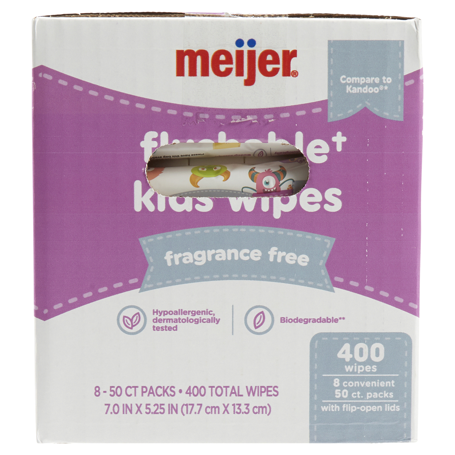slide 3 of 5, Meijer Flushable Wipes Fragrance Free, 400 ct