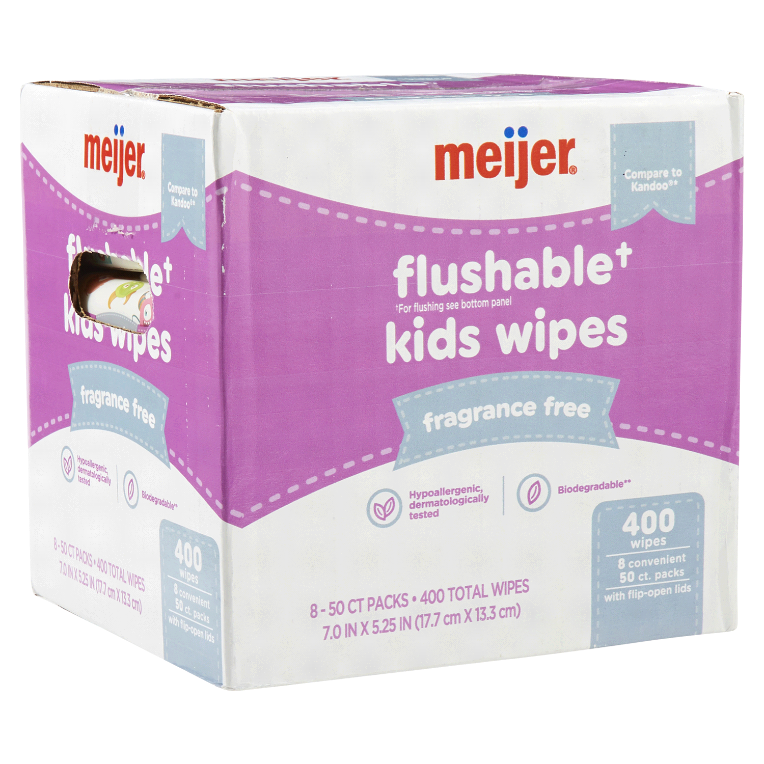 slide 4 of 5, Meijer Flushable Wipes Fragrance Free, 400 ct