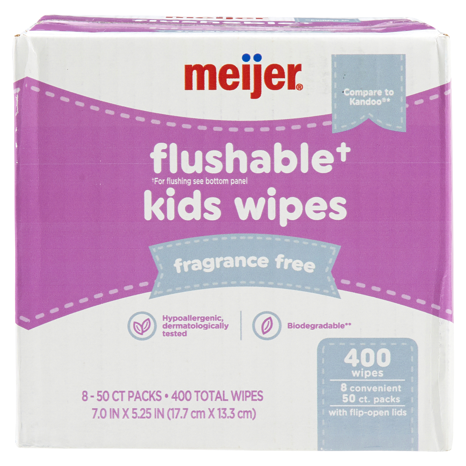 slide 1 of 5, Meijer Flushable Wipes Fragrance Free, 400 ct
