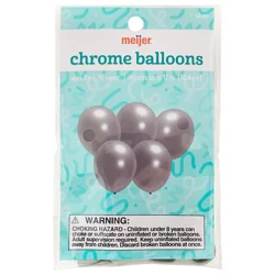 Meijer Party Chrome Silver Balloons