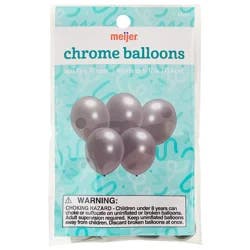 Meijer Party Chrome Silver Balloons