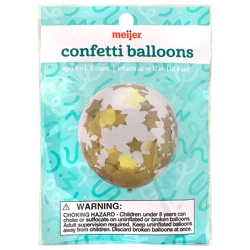 Meijer Party Gold Stars Confetti Balloons